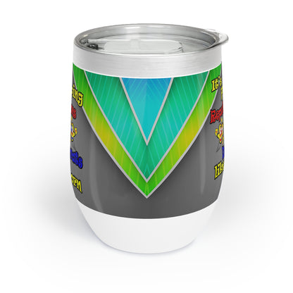 popping like popcorn - Chill Wine Tumbler (rainbow split)