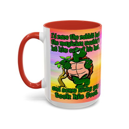 turtle race - Accent Mug (color blur)