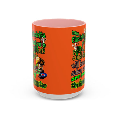 christmas spirits of boston - Accent Mug (orange)