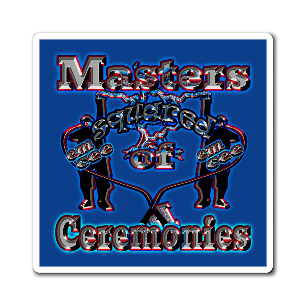 em cee squared - Magnets - (dark blue)