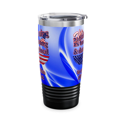 american wing - Ringneck Tumbler, 20oz (blue-white wave)
