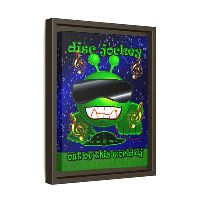 disc jockey - framed canvas art ('snoops' background)