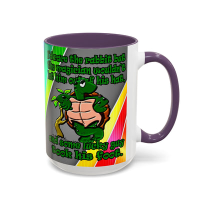 turtle race - Accent Mug (rainbow split)