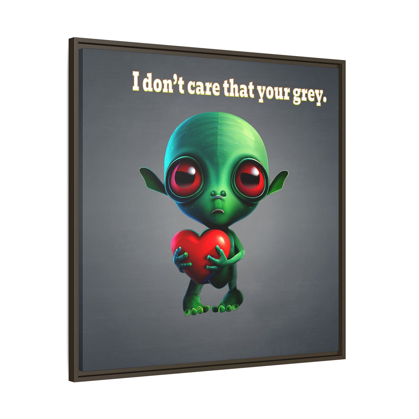 I don't care that your grey - framed canvas art (grey-light grey)