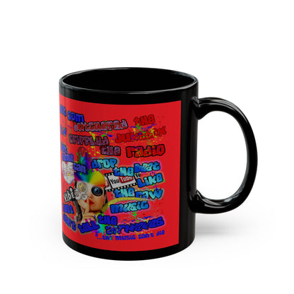 drop the beat - Black Mug (red)