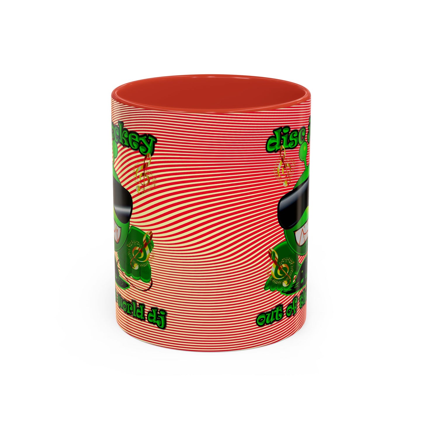 disc jockey - Accent Mug (yellow-orange wave)