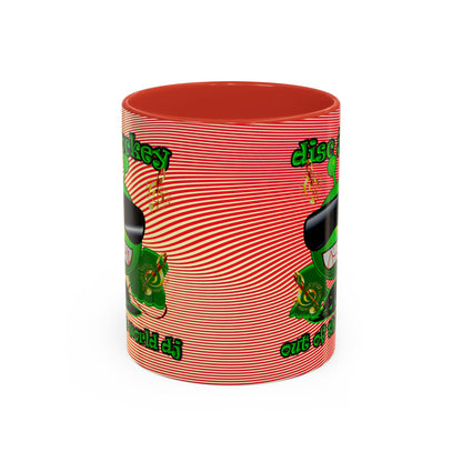 disc jockey - Accent Mug (yellow-orange wave)