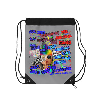 drop the beat - Drawstring Bag (grey)
