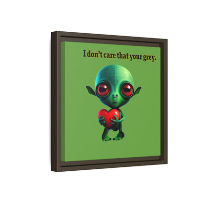 I don't care that your grey - framed canvas art (green)