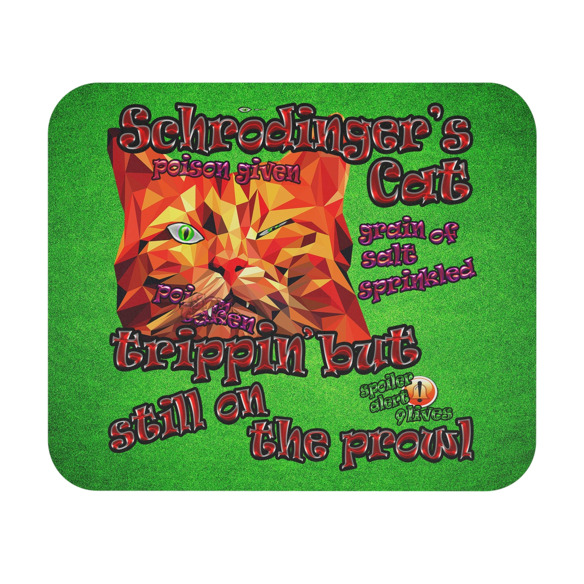 schrodinger's cat - Mouse Pad (Rectangle) (green turf)