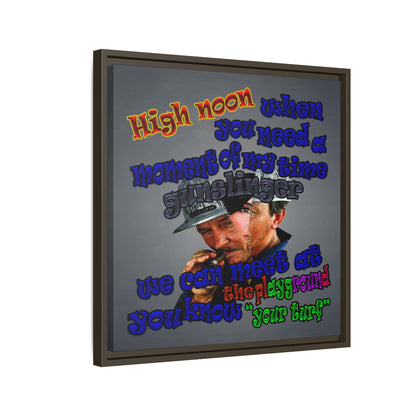 high noon - framed canvas art (grey-light grey)