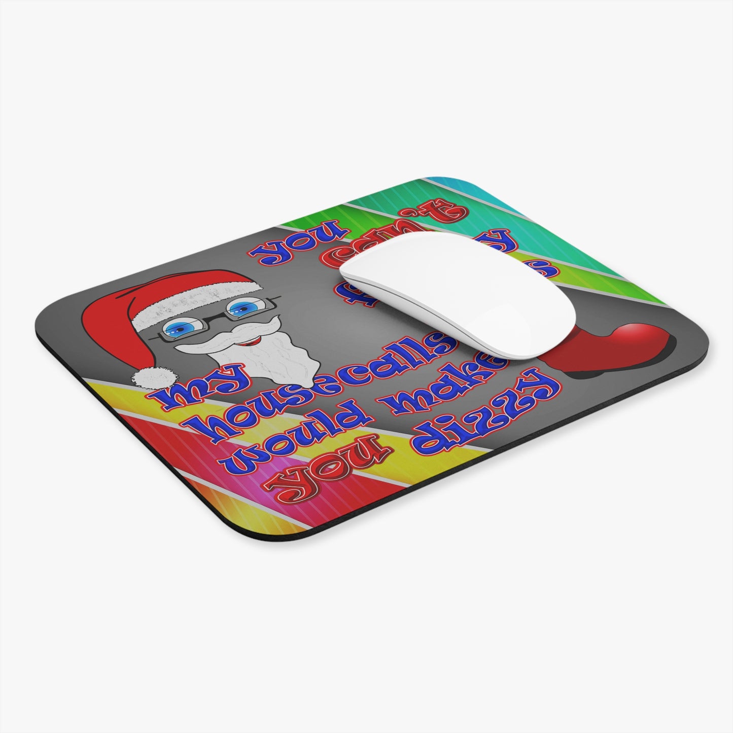 santa's shoes - Mouse Pad (Rectangle) (rainbow split)