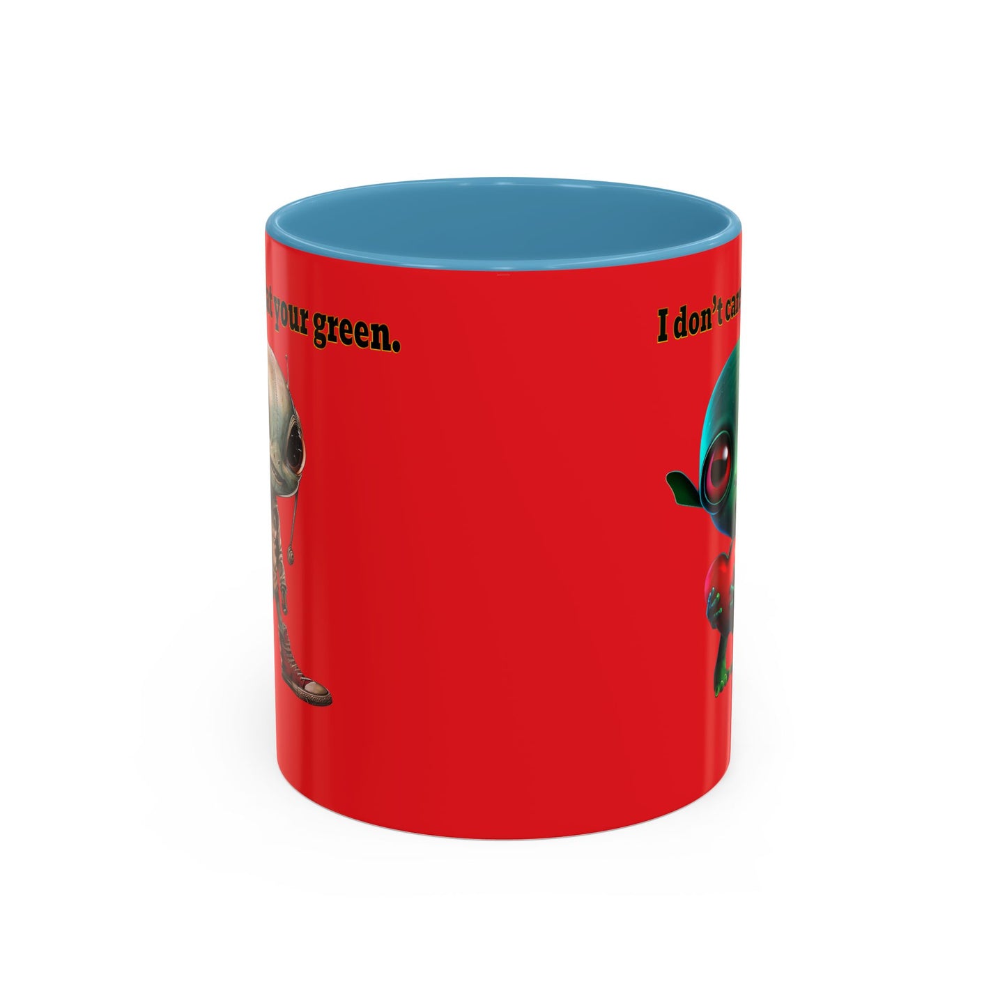 I don't care that your grey - Accent Mug (red)