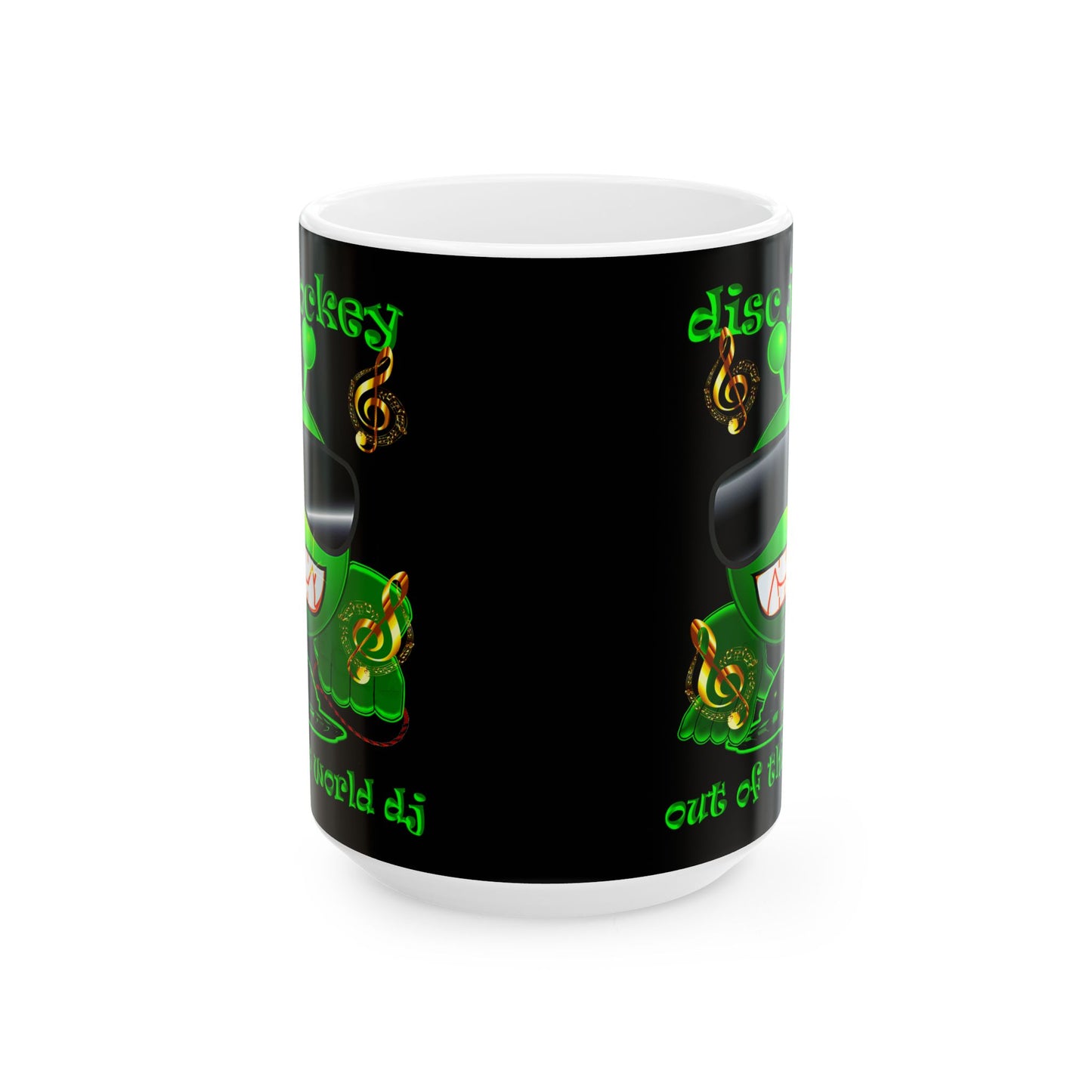 disc jockey - White Mug (black)