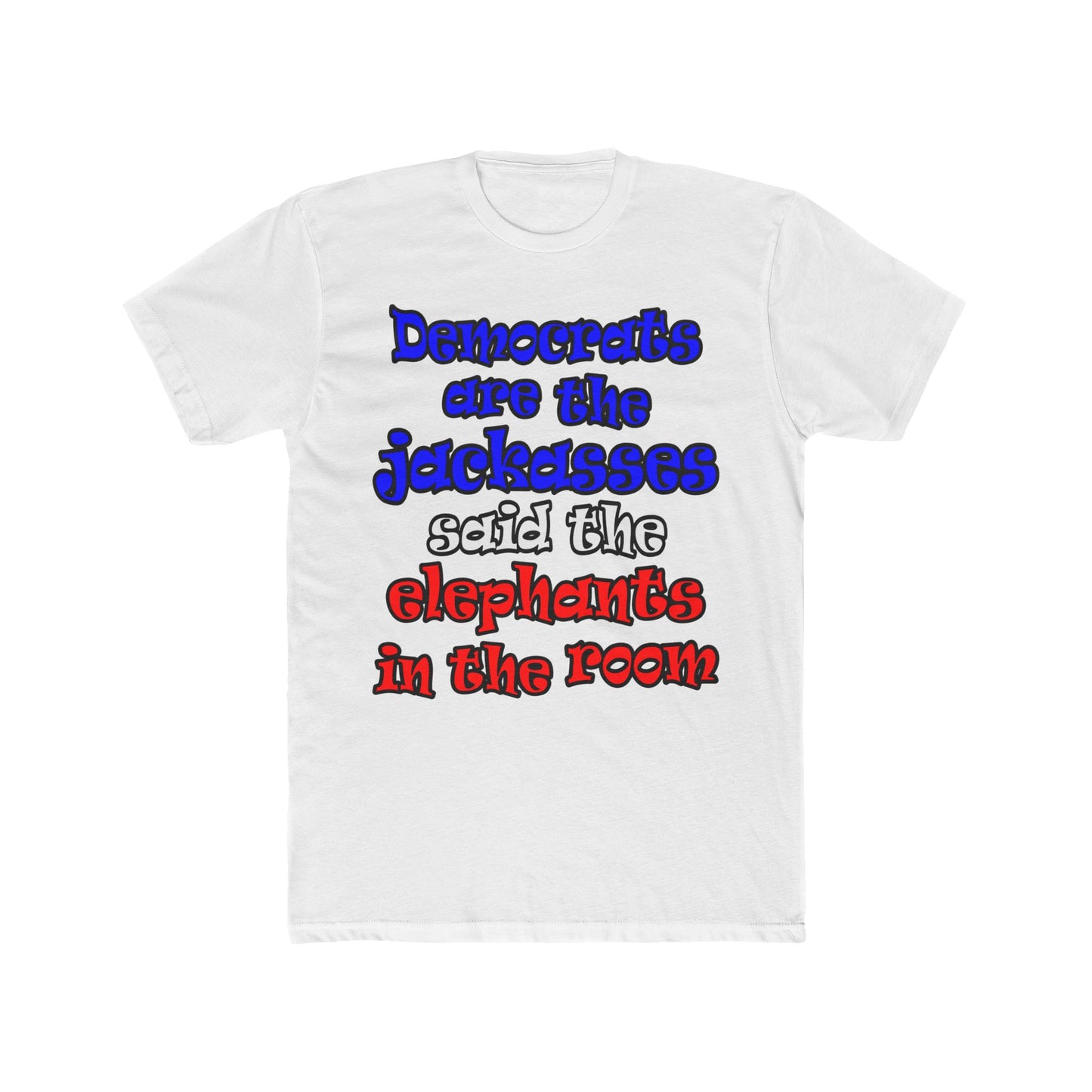 donkeys and elephants - Men's Cotton Crew Tee