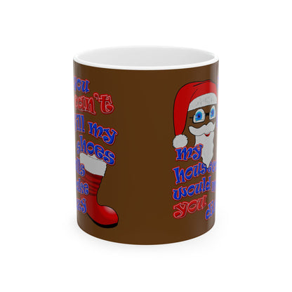 santa's shoes - White Mug (brown)
