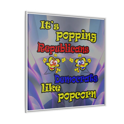 popping like popcorn - framed canvas art (grey-pink wave)
