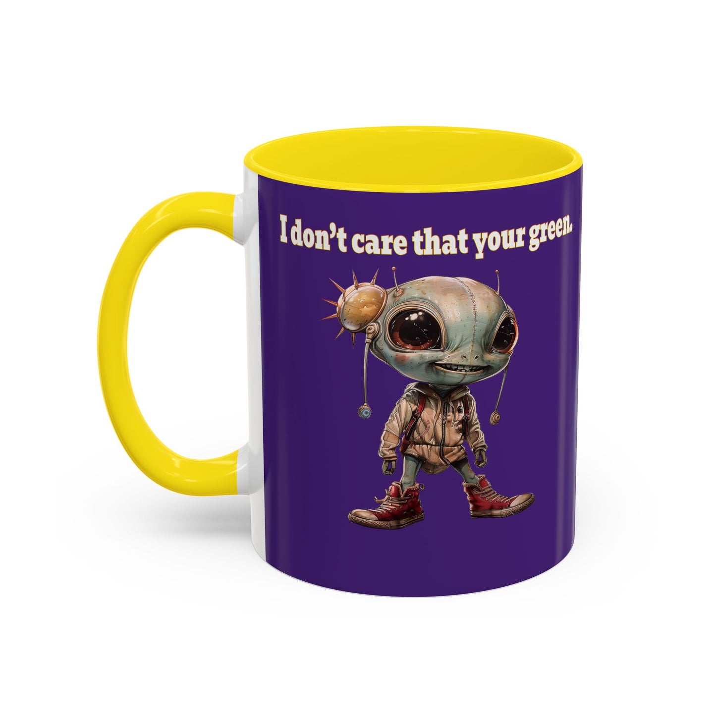 I don't care that your grey - Accent Mug (purple)