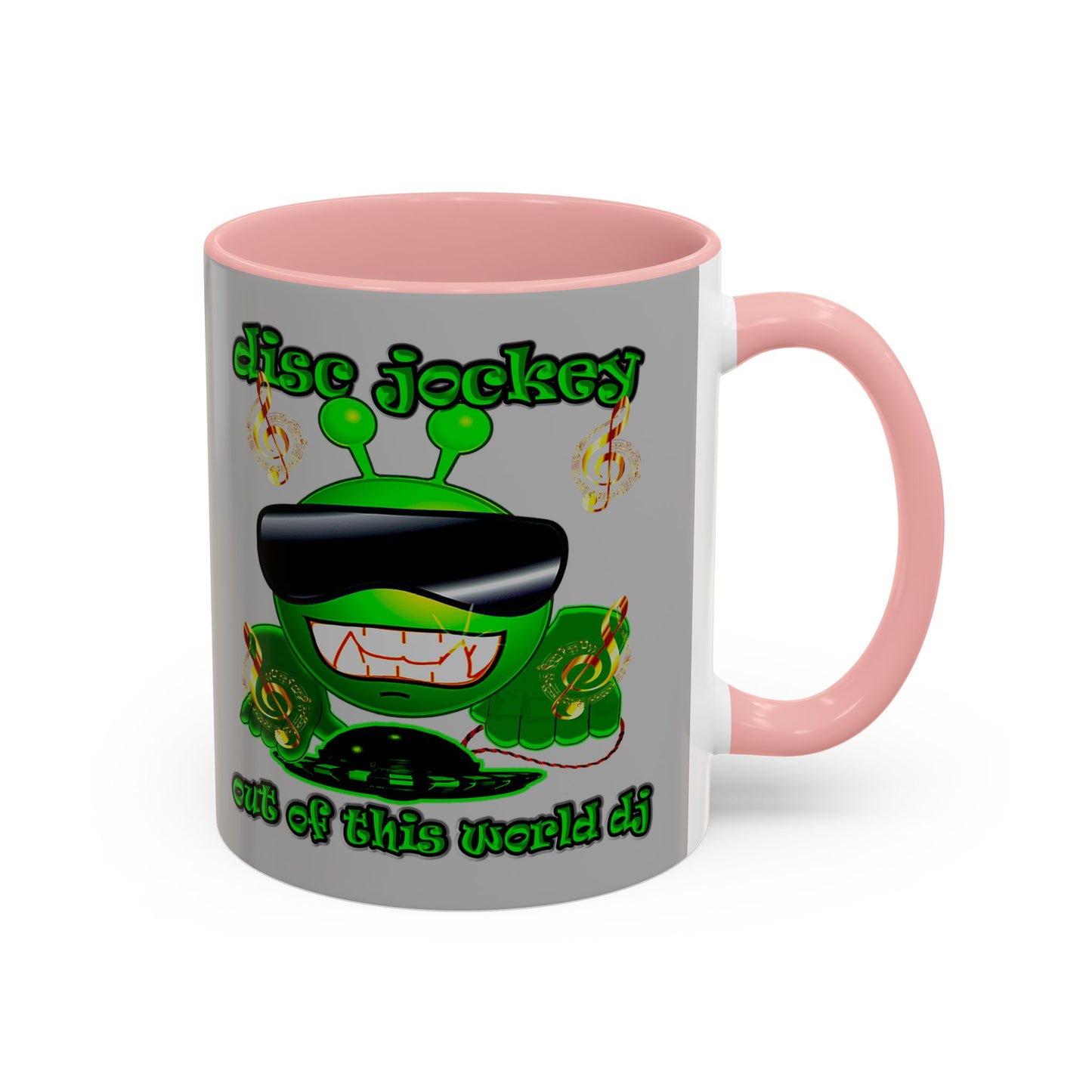 disc jockey - Accent Mug (light grey)