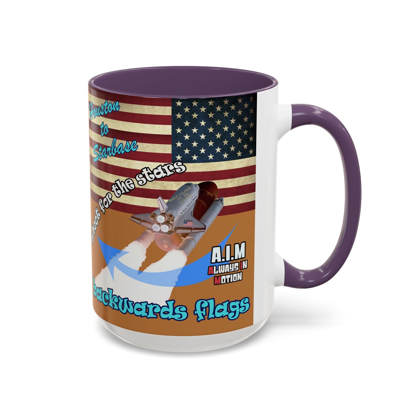 shoot for the stars - Accent Mug (light brown)