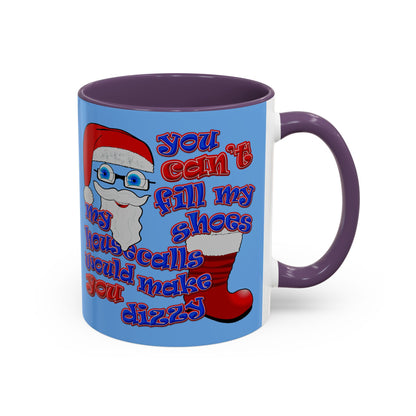 santa's shoes - Accent Mug (light blue)