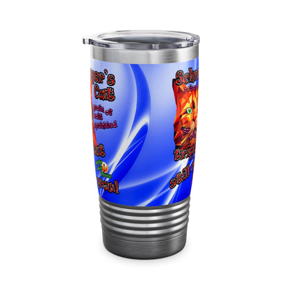 schrodinger's cat - Ringneck Tumbler, 20oz (blue-white wave)