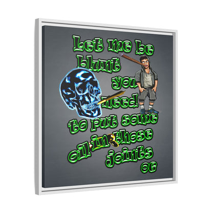 og - framed canvas art (grey-light grey)