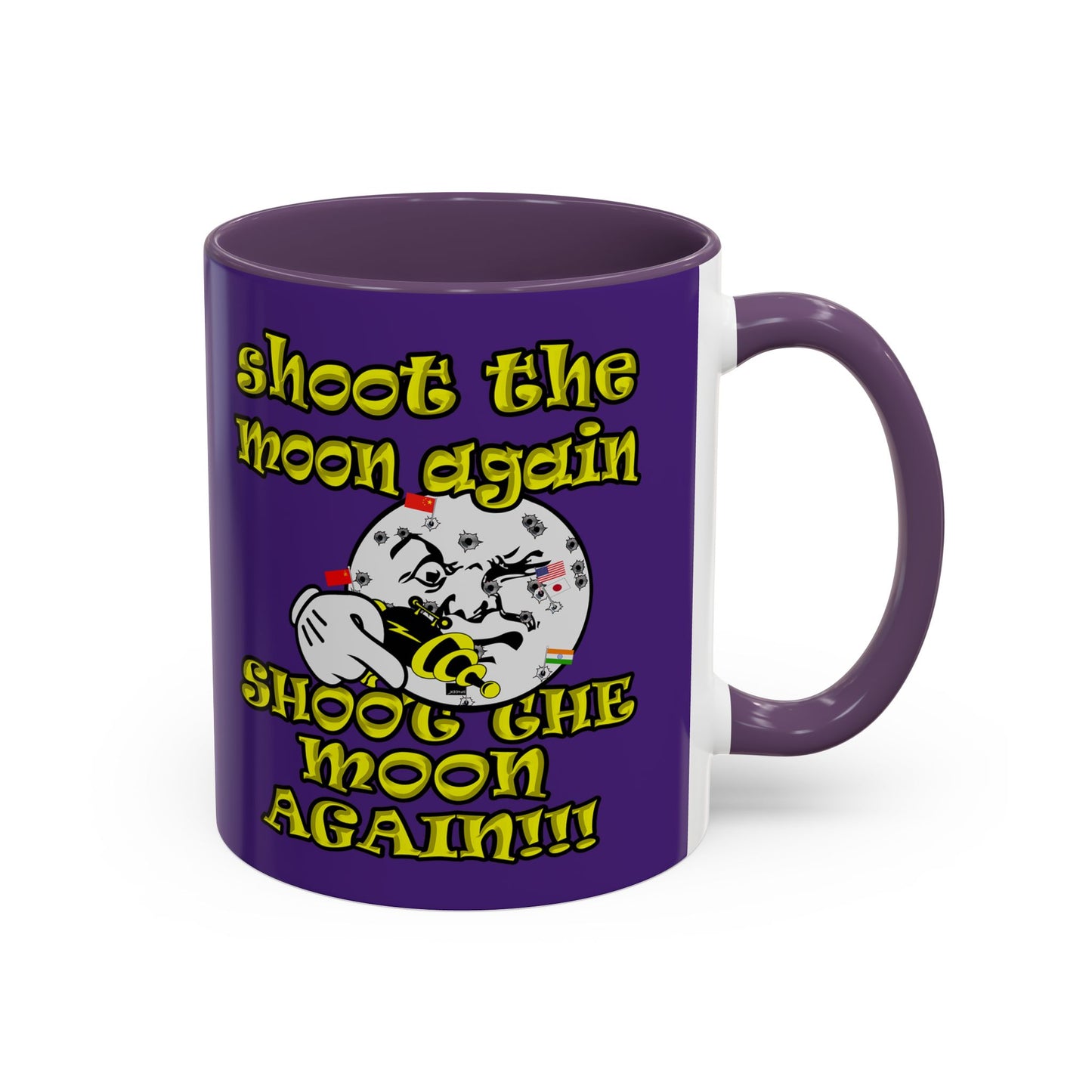 shoot the moon again - Accent Mug (purple)