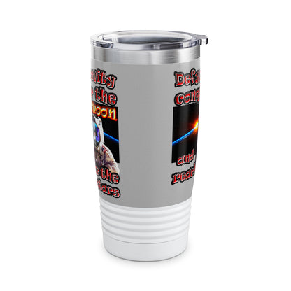 defy conquer reach - Ringneck Tumbler, 20oz (light grey)