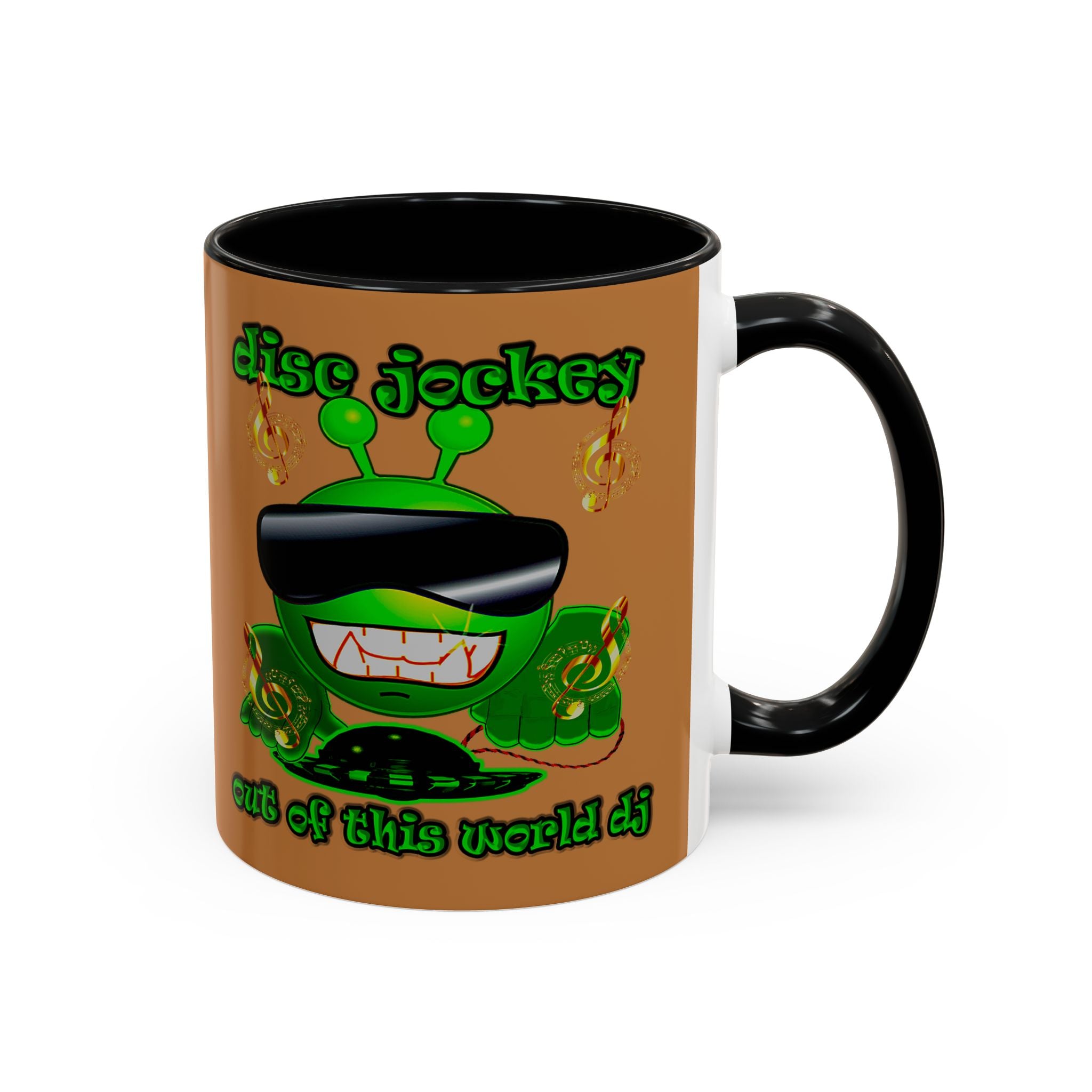 disc jockey - Accent Mug (light brown)