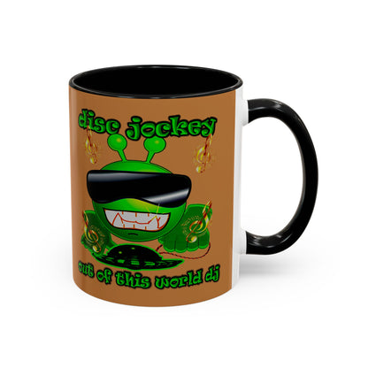 disc jockey - Accent Mug (light brown)