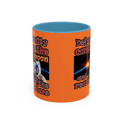 defy conquer reach - Accent Mug (crusta)
