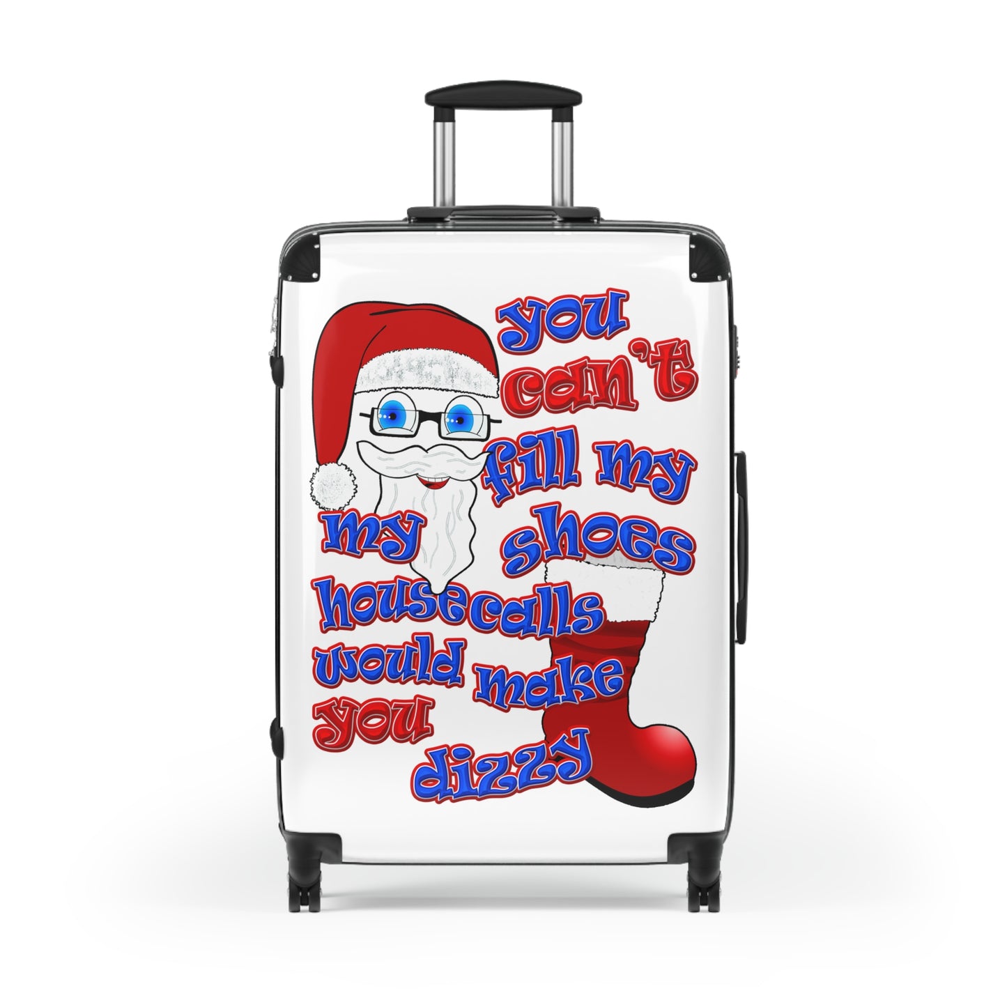 santa's shoes - Suitcase (white)