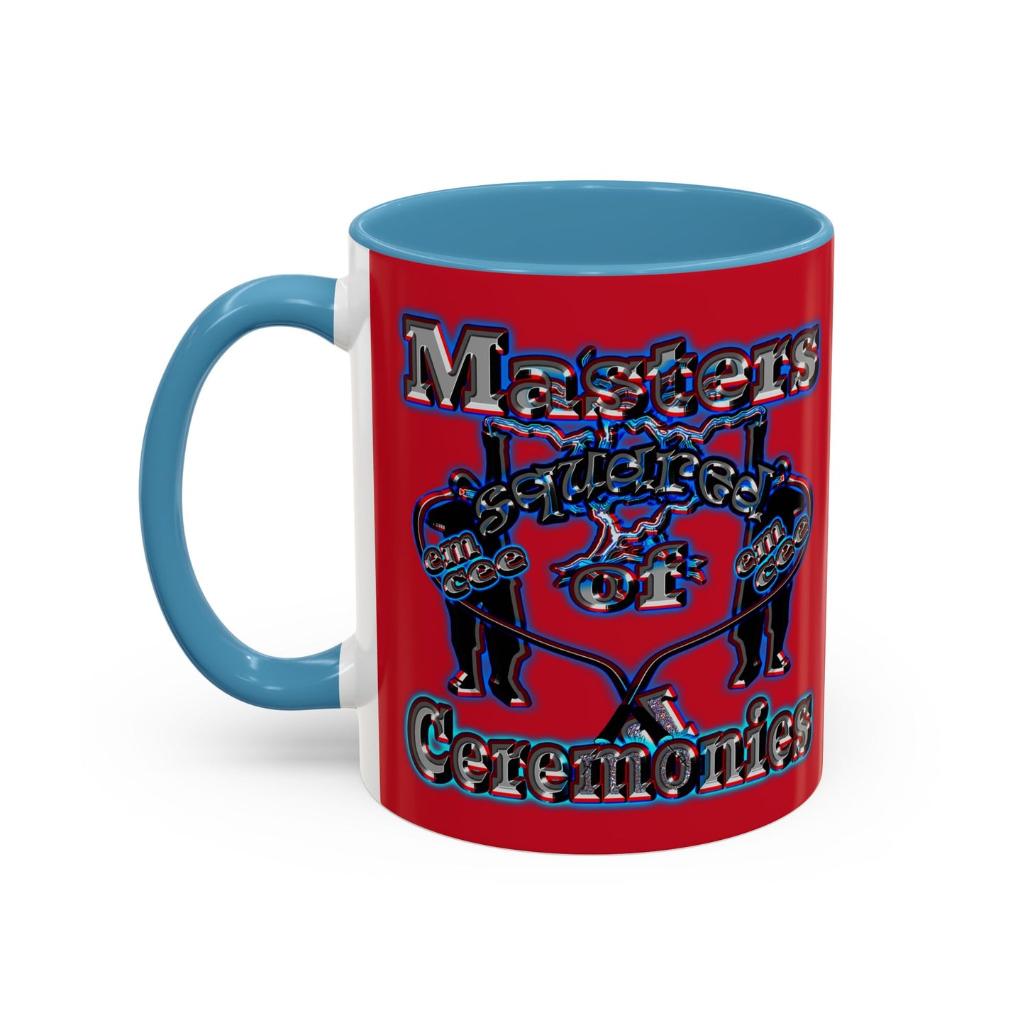 em cee squared - Accent Mug (dark red)