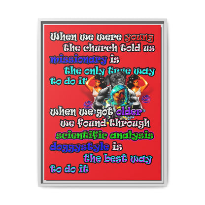 doggystyle - framed canvas art (red)