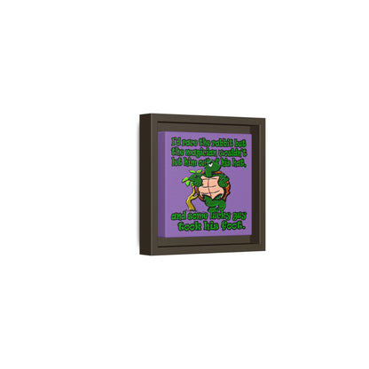 turtle race - framed canvas art (light purple)