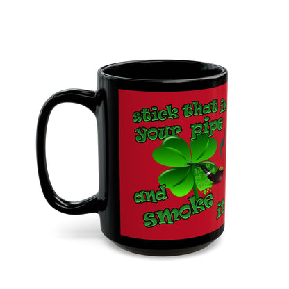 celtics logo - Black Mug (dark red)