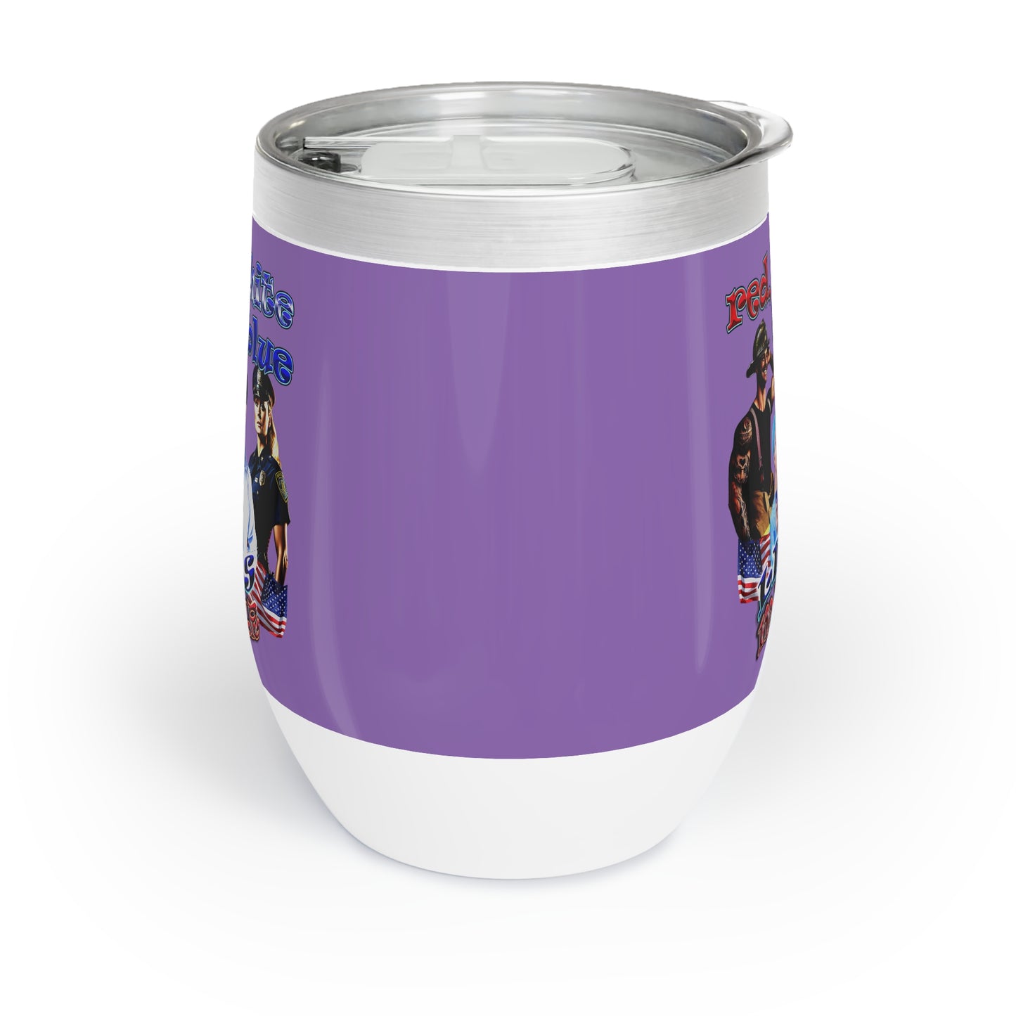 rw&b lives matter - Chill Wine Tumbler (light purple)
