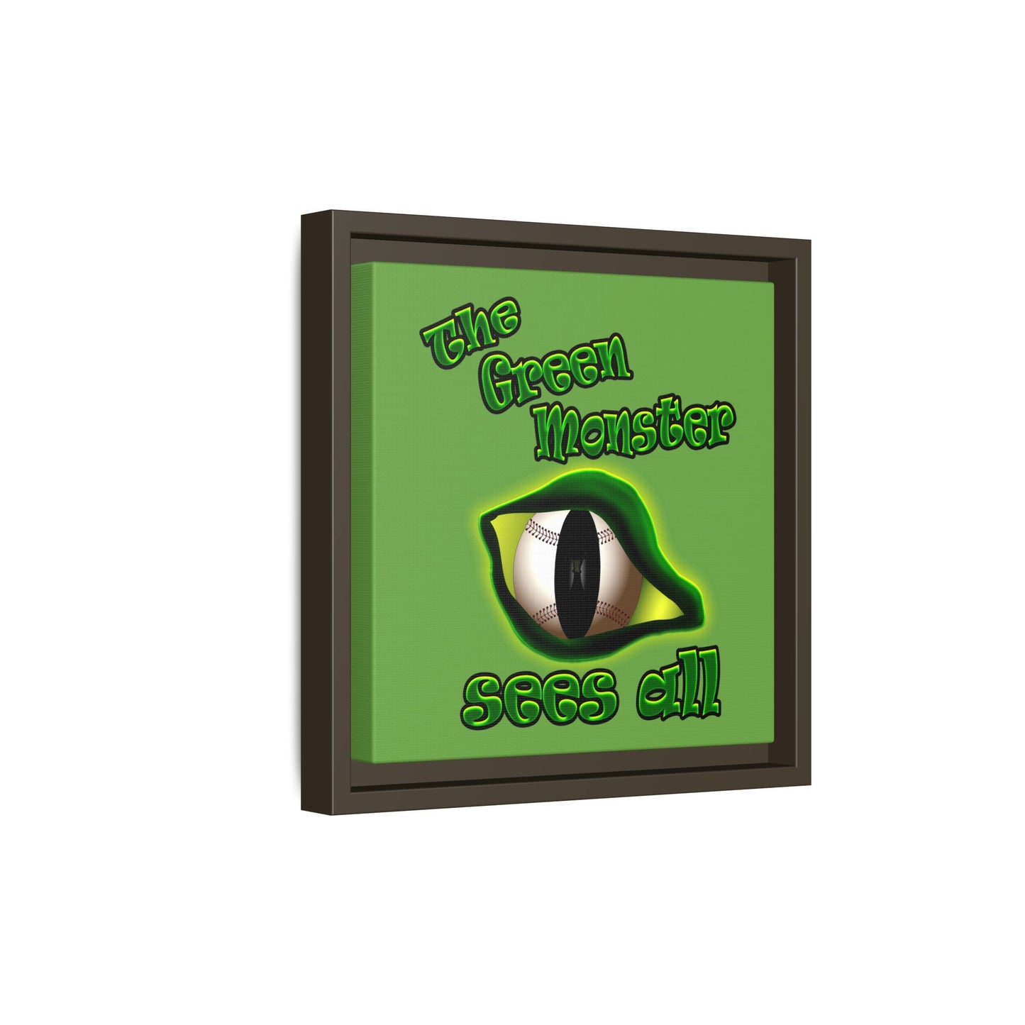 green monster - framed canvas art (green)