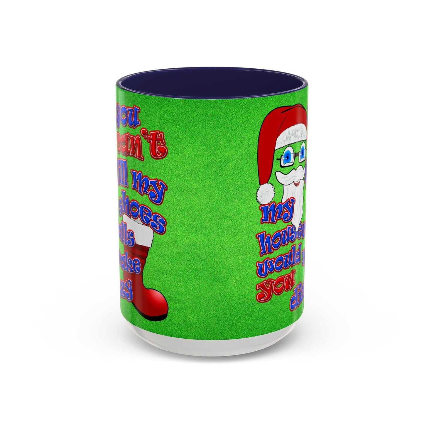 santa's shoes - Accent Mug (green turf)