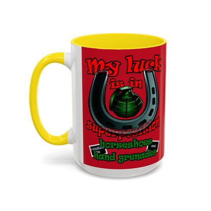 my luck - Accent Mug (dark red)