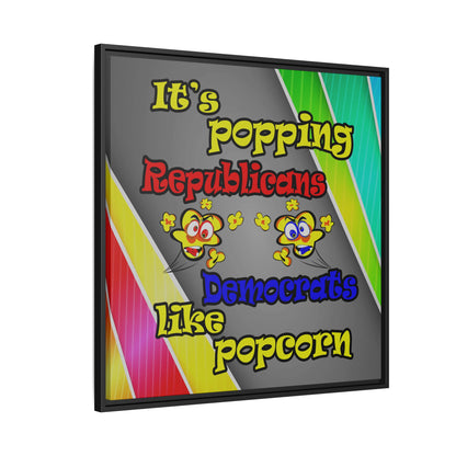 popping like popcorn - framed canvas art (rainbow split)