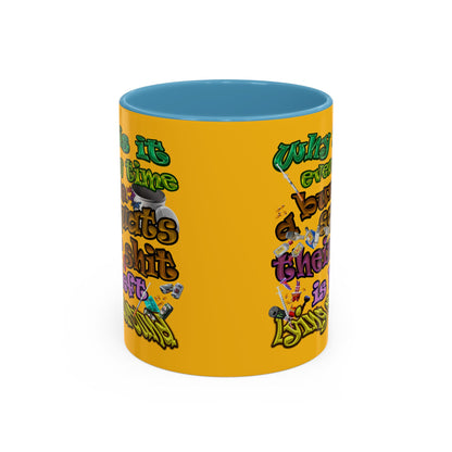 the bum's shit - Accent Mug (yellow)