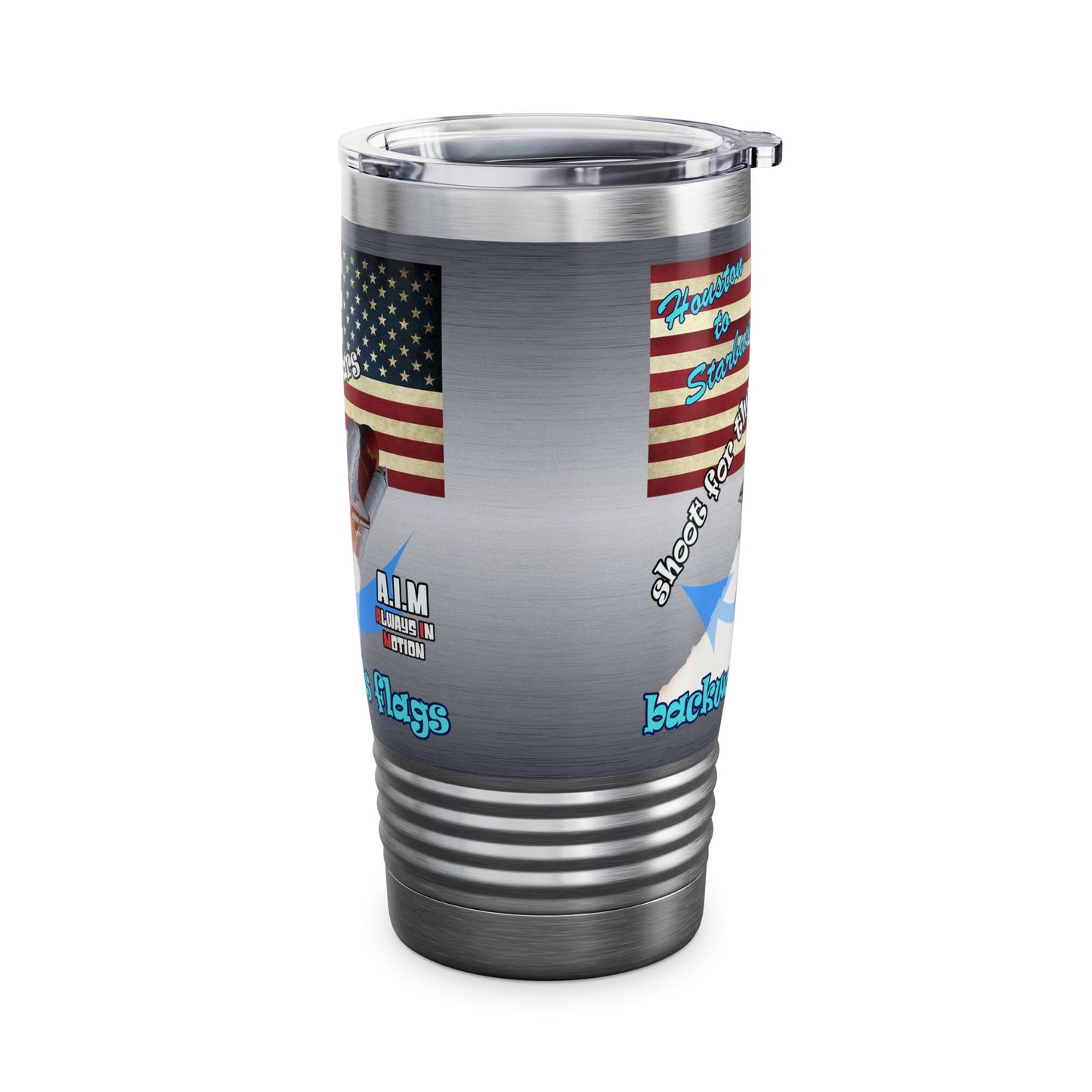 shoot for the stars - Ringneck Tumbler, 20oz (brushed nickel)