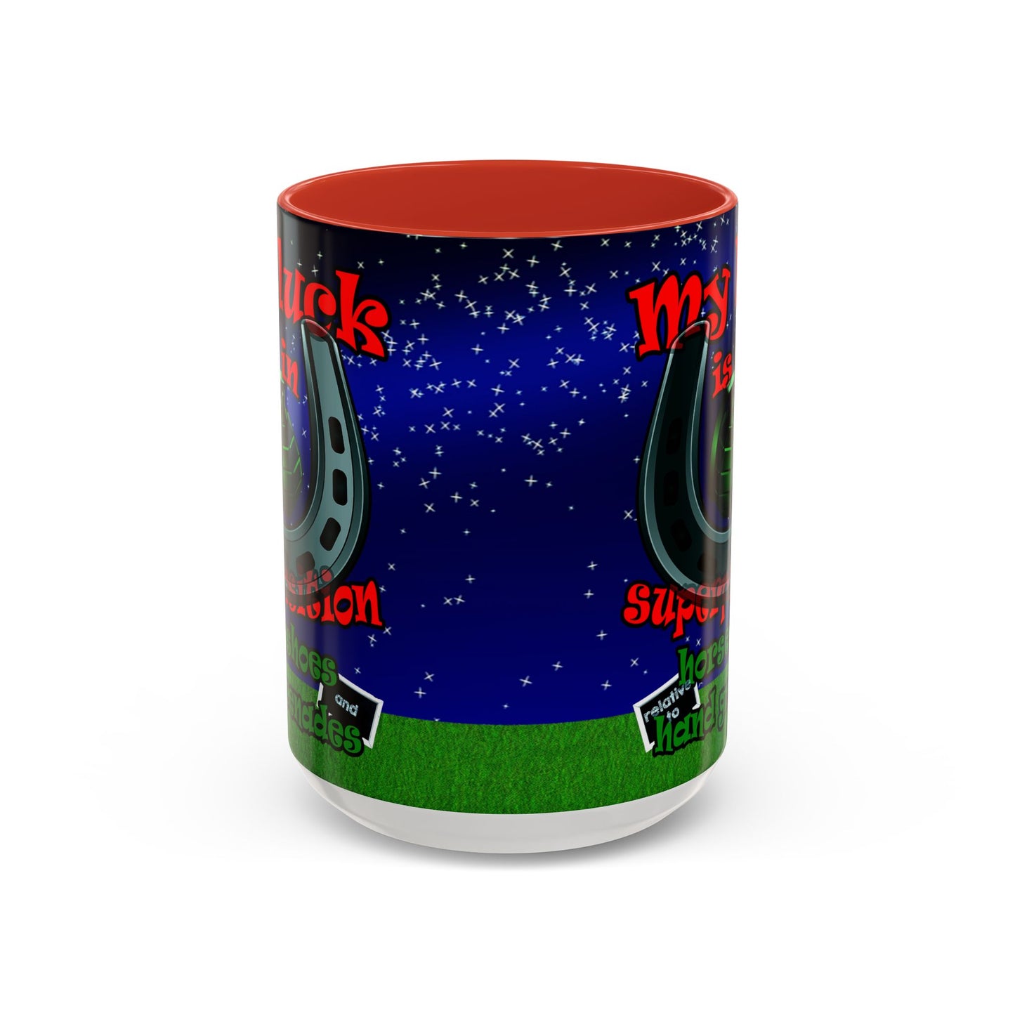 my luck - Accent Mug ('snoops' background)