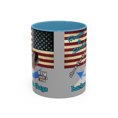 shoot for the stars - Accent Mug (light grey)