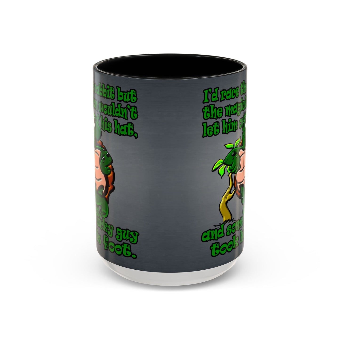 turtle race - Accent Mug (grey-light grey)