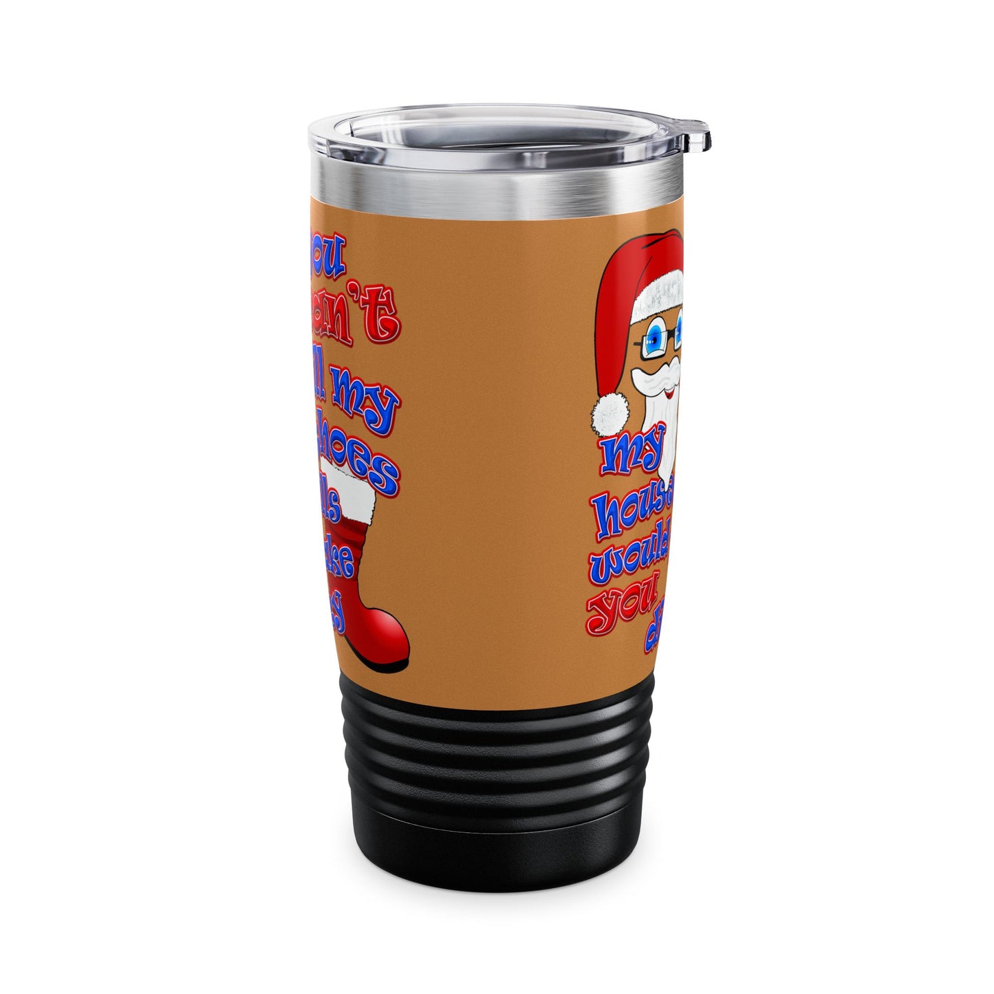santa's shoes - Ringneck Tumbler, 20oz (light brown)