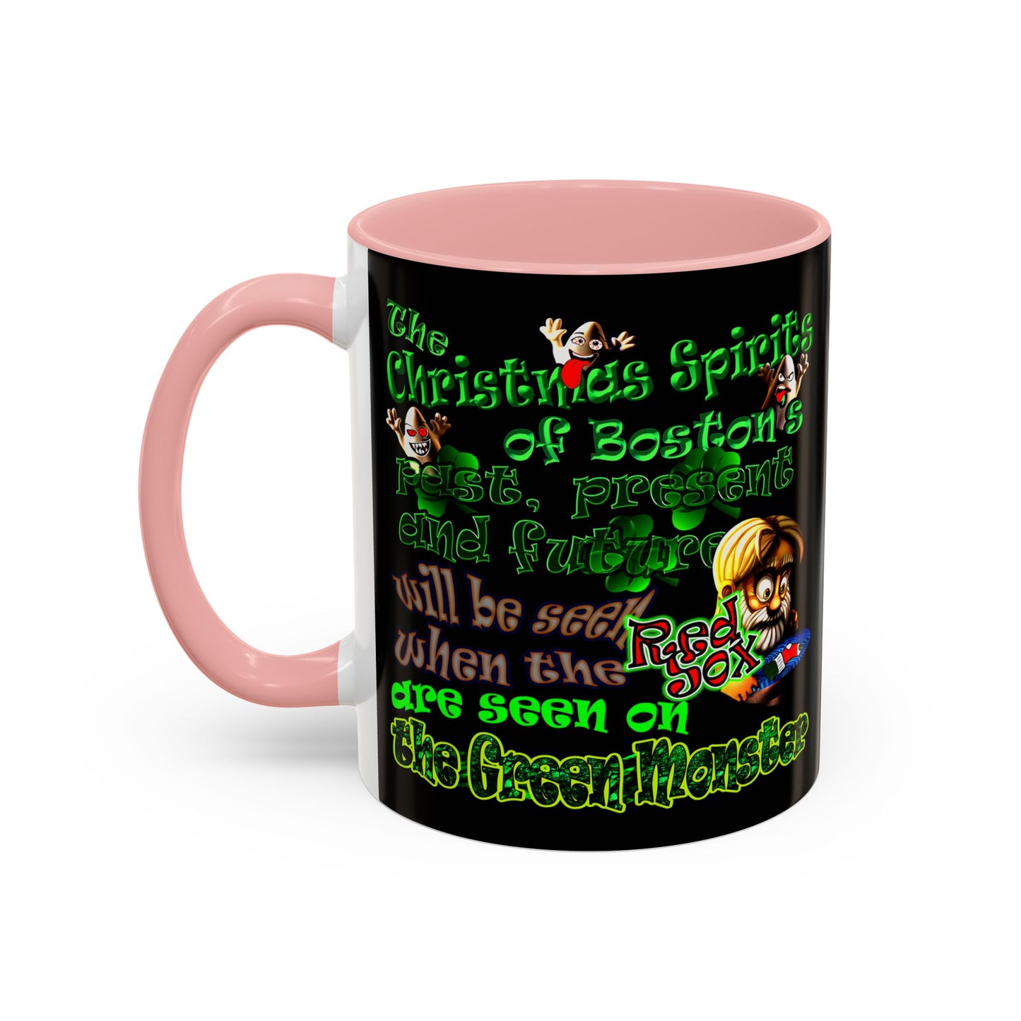 christmas spirits of boston - Accent Mug (black)