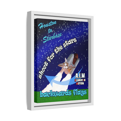 shoot for the stars - framed canvas art ('snoops' background)